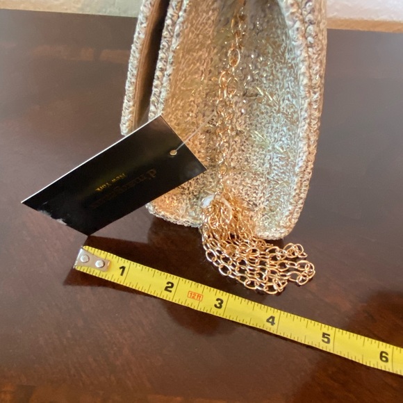 Fabulous D’margeaux New York Crossbody/Tote Gold Convertible Bamboo handles NWT - Picture 15 of 16